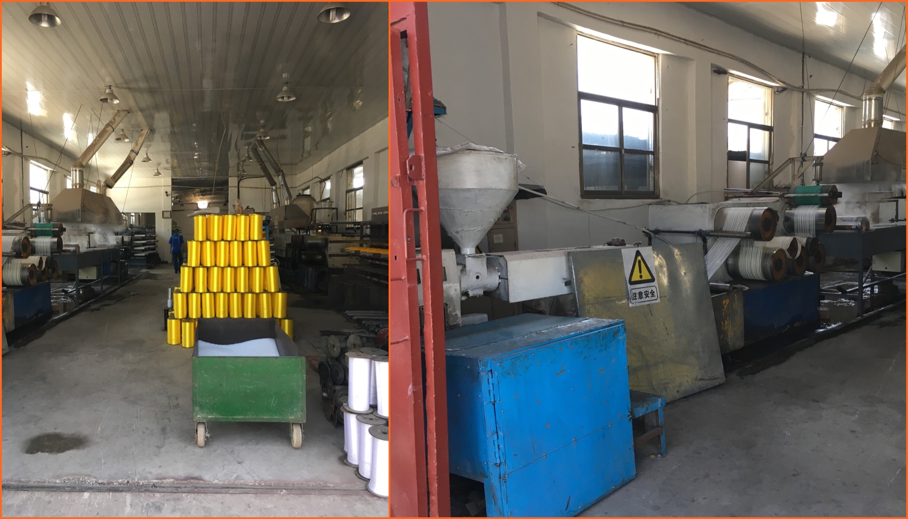 Synthetic yarn extrusion and winding equipment